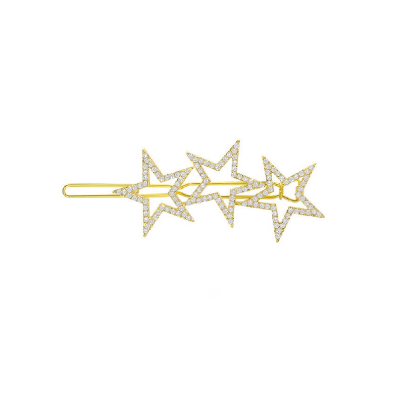 Triple Star Crystal Bobby Pins